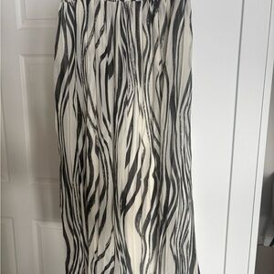 Joie Black and White Striped Maxi Skirt